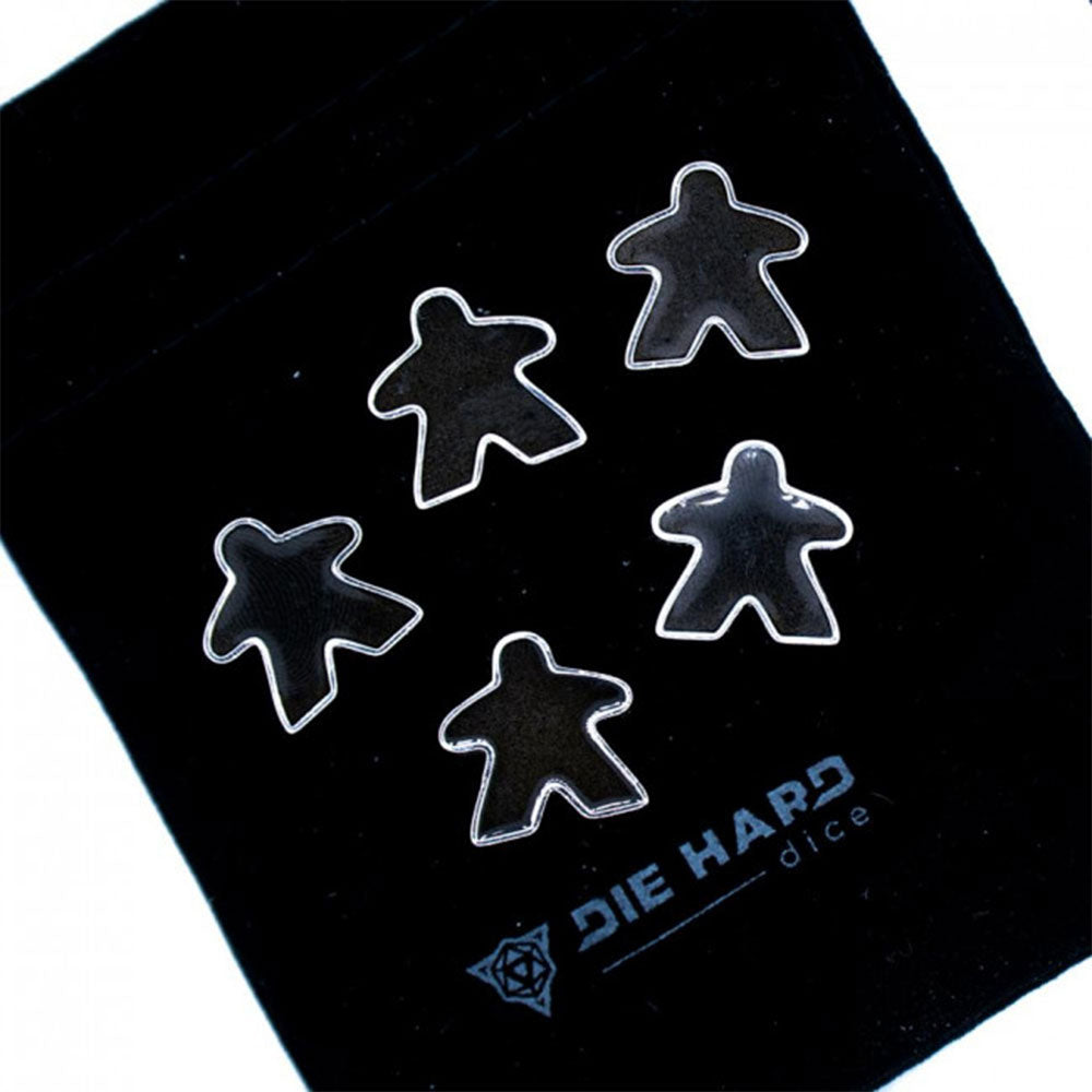 Meeples in metallo Platinum DHD con borsa (set di 5)