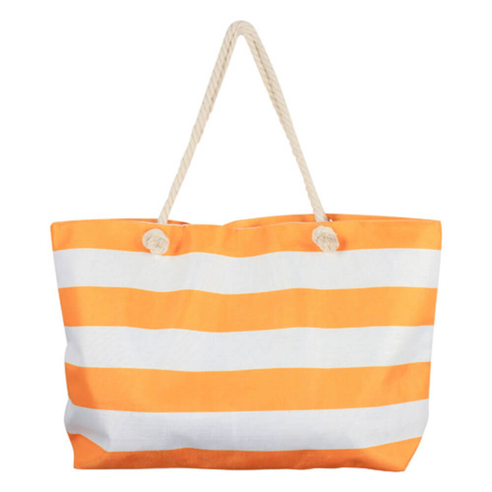 Retro Stripe Beach Bag z wewnętrznym zamkiem błyskawicznym (70x42x15 cm)