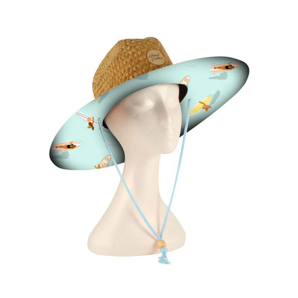 Tryckt Surfer Beach Hat (44,5x42,5x39cm)