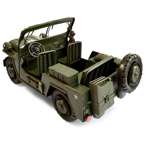 Green Army Jeep Car Ornament (38x17x18cm)