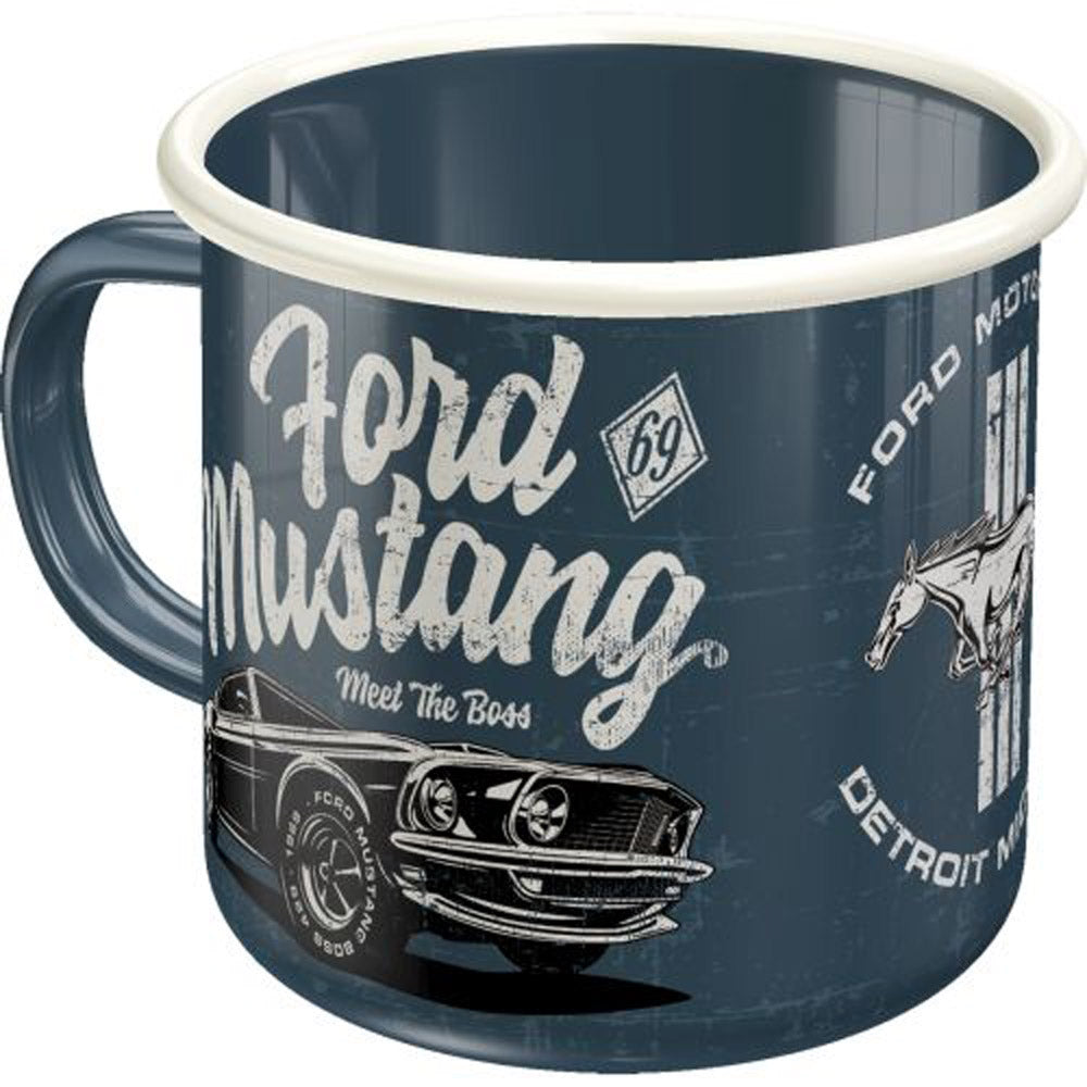 Nostalgic-Art Ford Mustang The Boss Enamel Mug