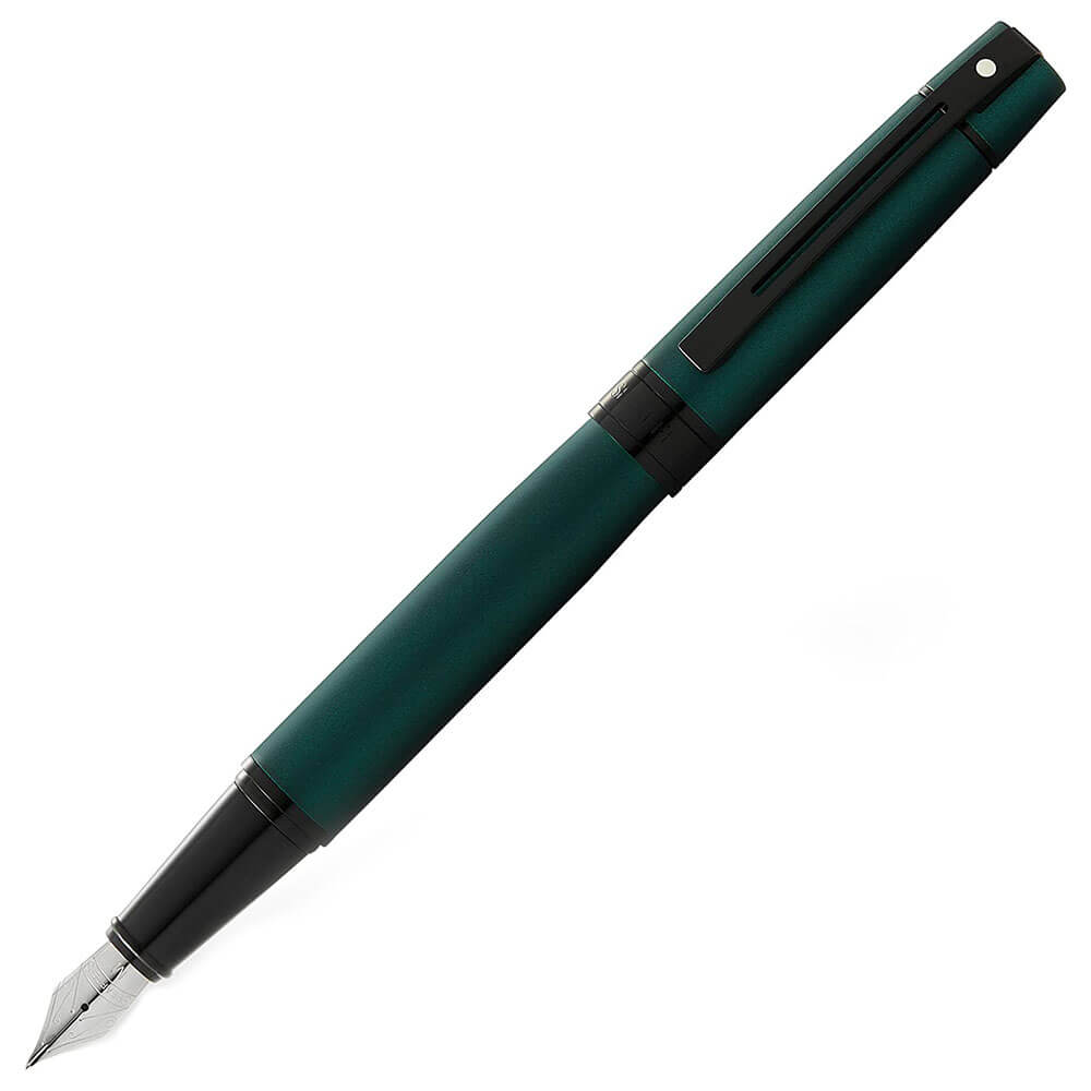 Sheaffer 300 Fountain Pen z czarnym wykończeniem (Matte Green)