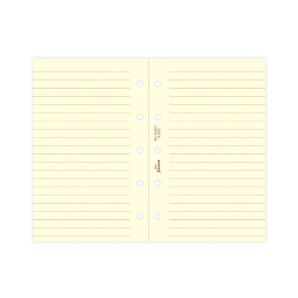 Filofax Mini Ruled Paper Refill 20pk (Cotton Cream)