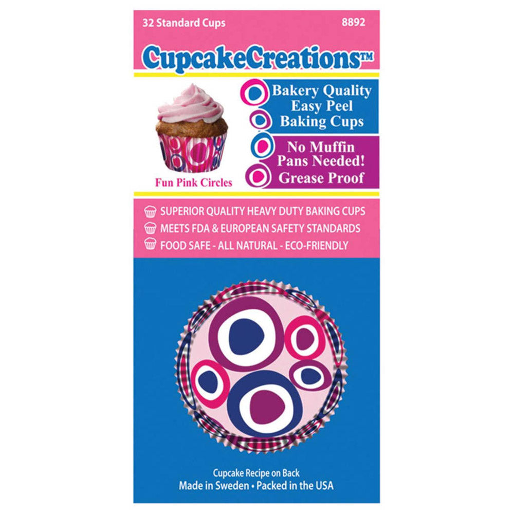 Standard Fun Circles Cupcake Cups 32pk