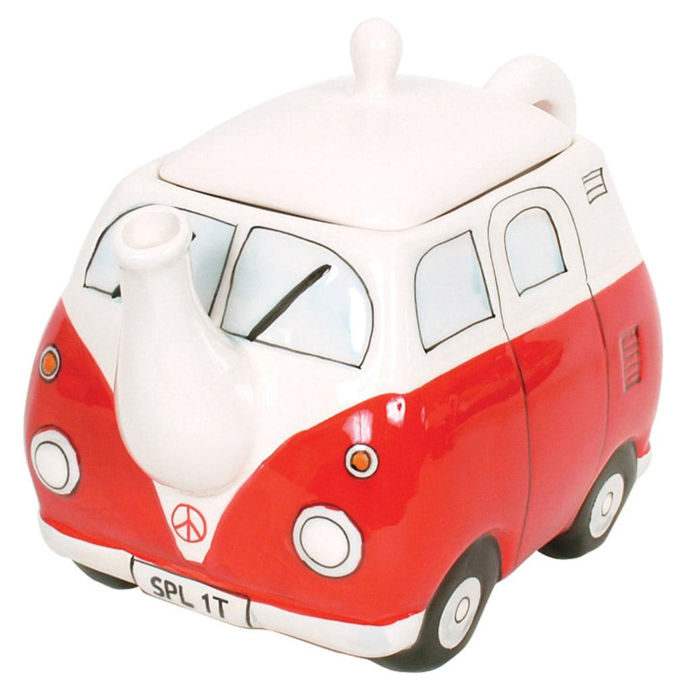 Peace Campervan Teapot (Red)