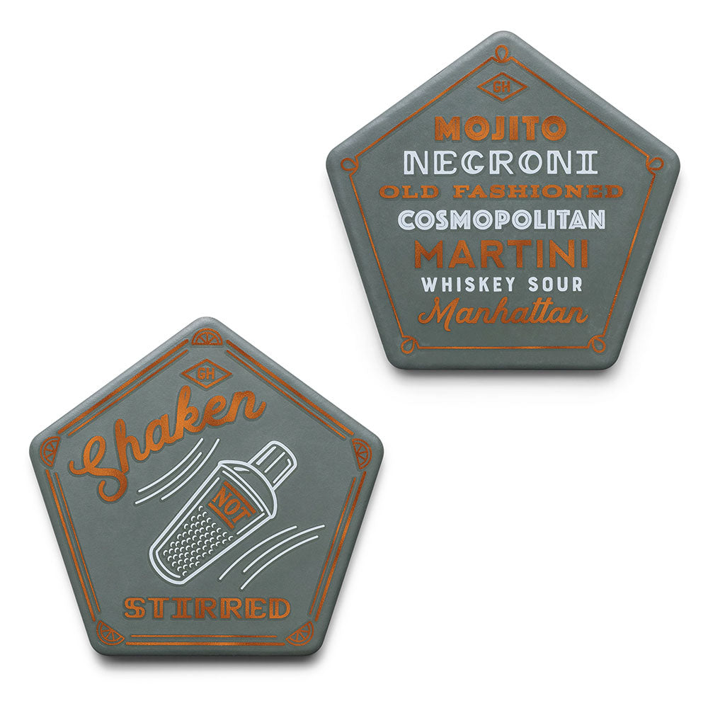 Gentlemen's hardware Pentagon Coasters (sæt af 4)