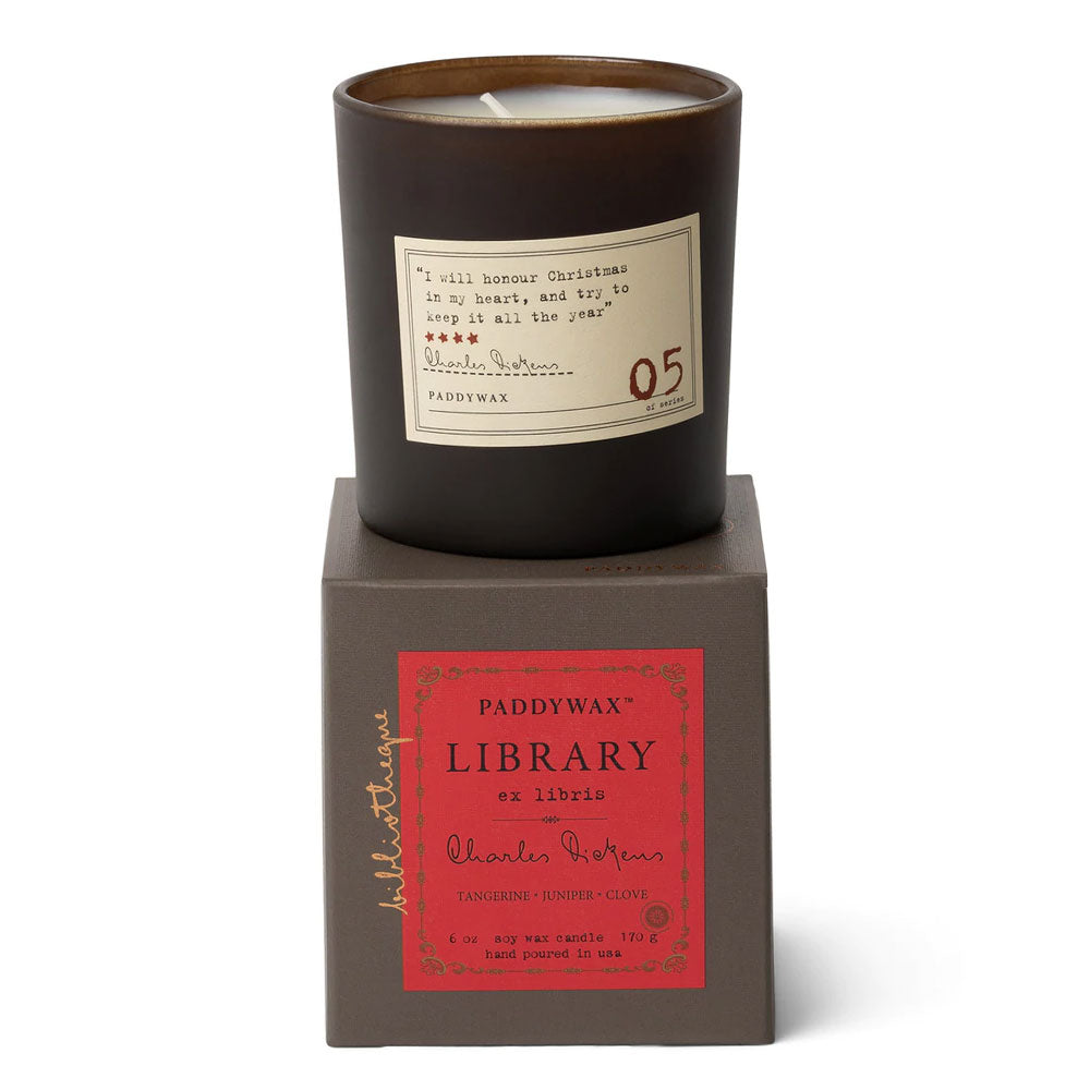 Paddywax bibliotheek doos kaars 6oz