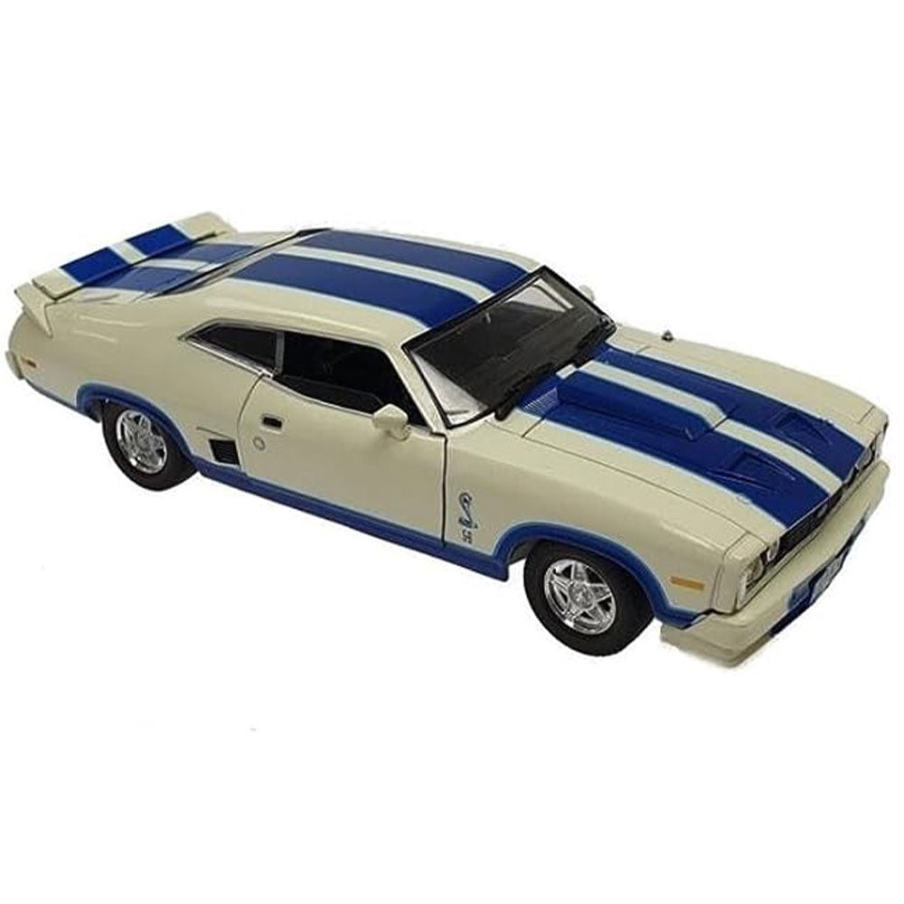 Ford Falcon com Blue Stripe 1:32 Modelo Car (branco)