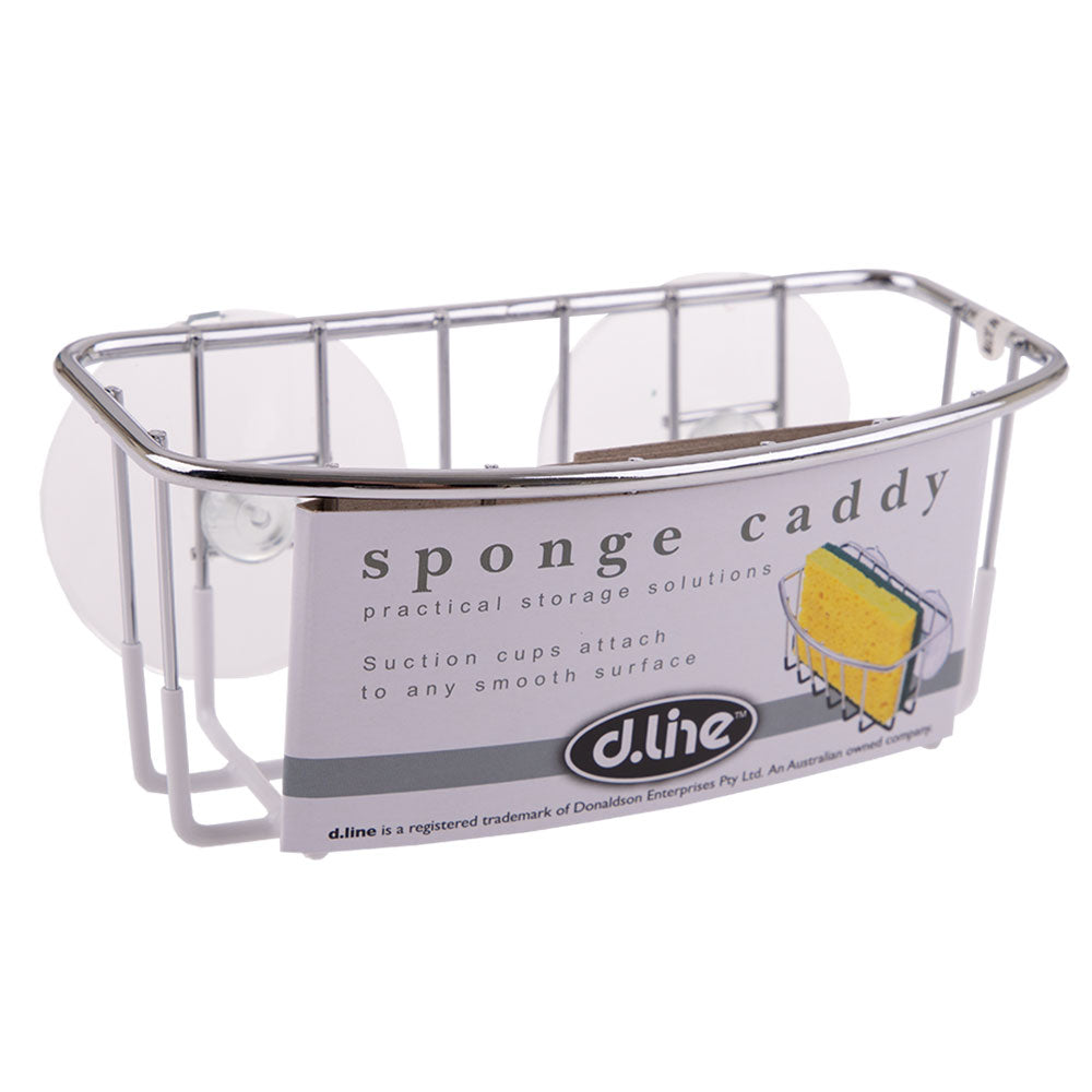 D. Line Sponge Caddy Chrome/PVC met zuigbekers