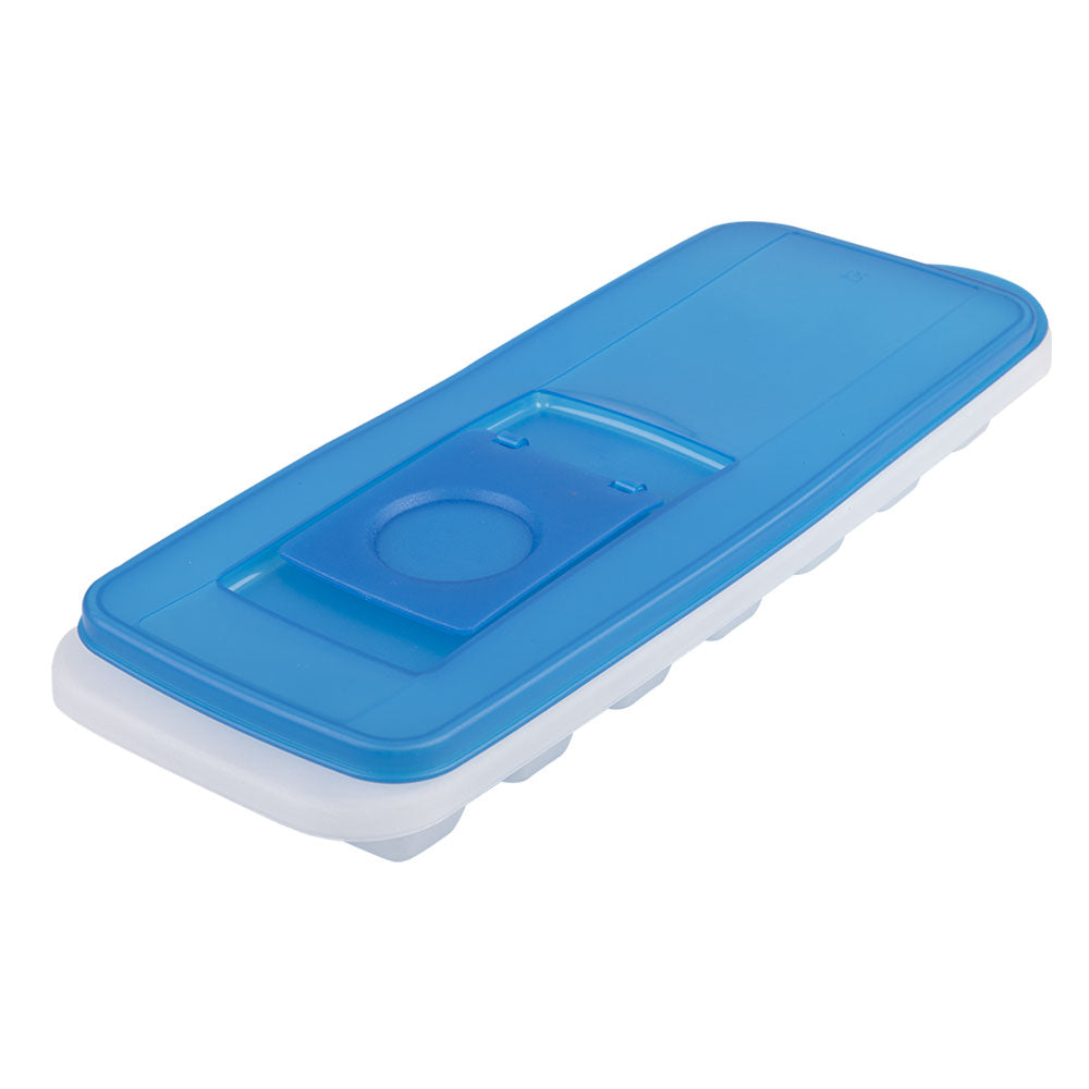 Appetito Ice Cube Tray with Pour-Through Lid (Blue)