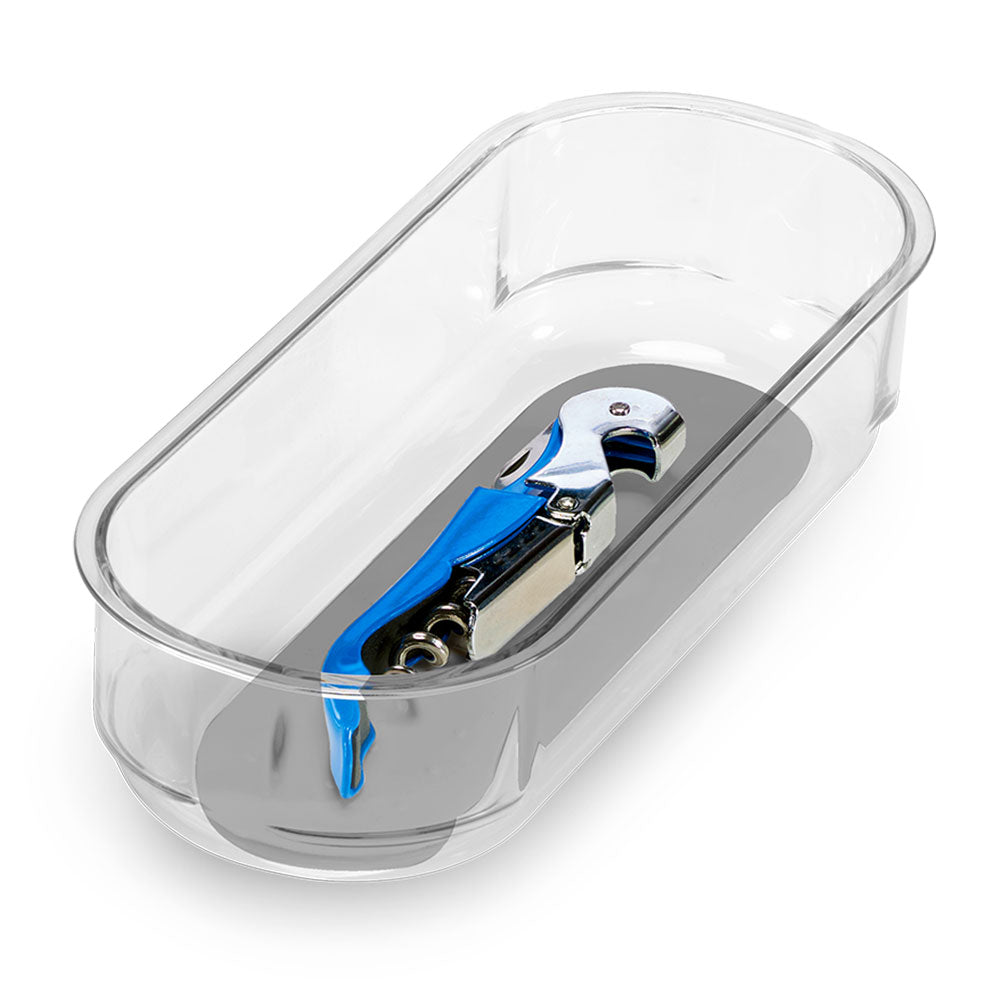 Madesmart Clear Grip Bin (cinza)