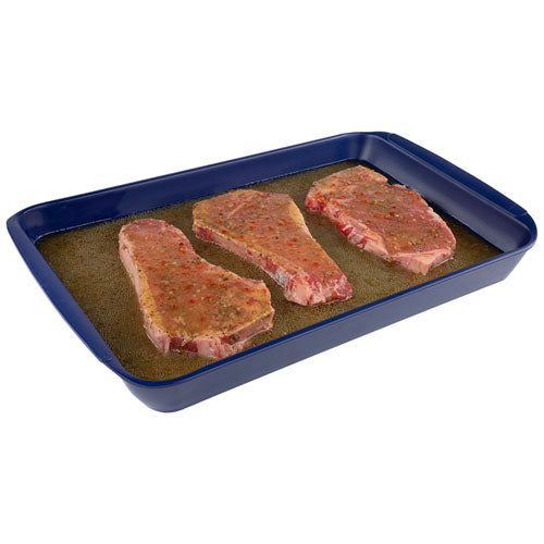 Tovolo Large Marinade Tray Set (Blue/White)