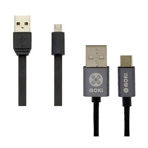 Moki Braided Micro-USB SynCharge Cable (Black)