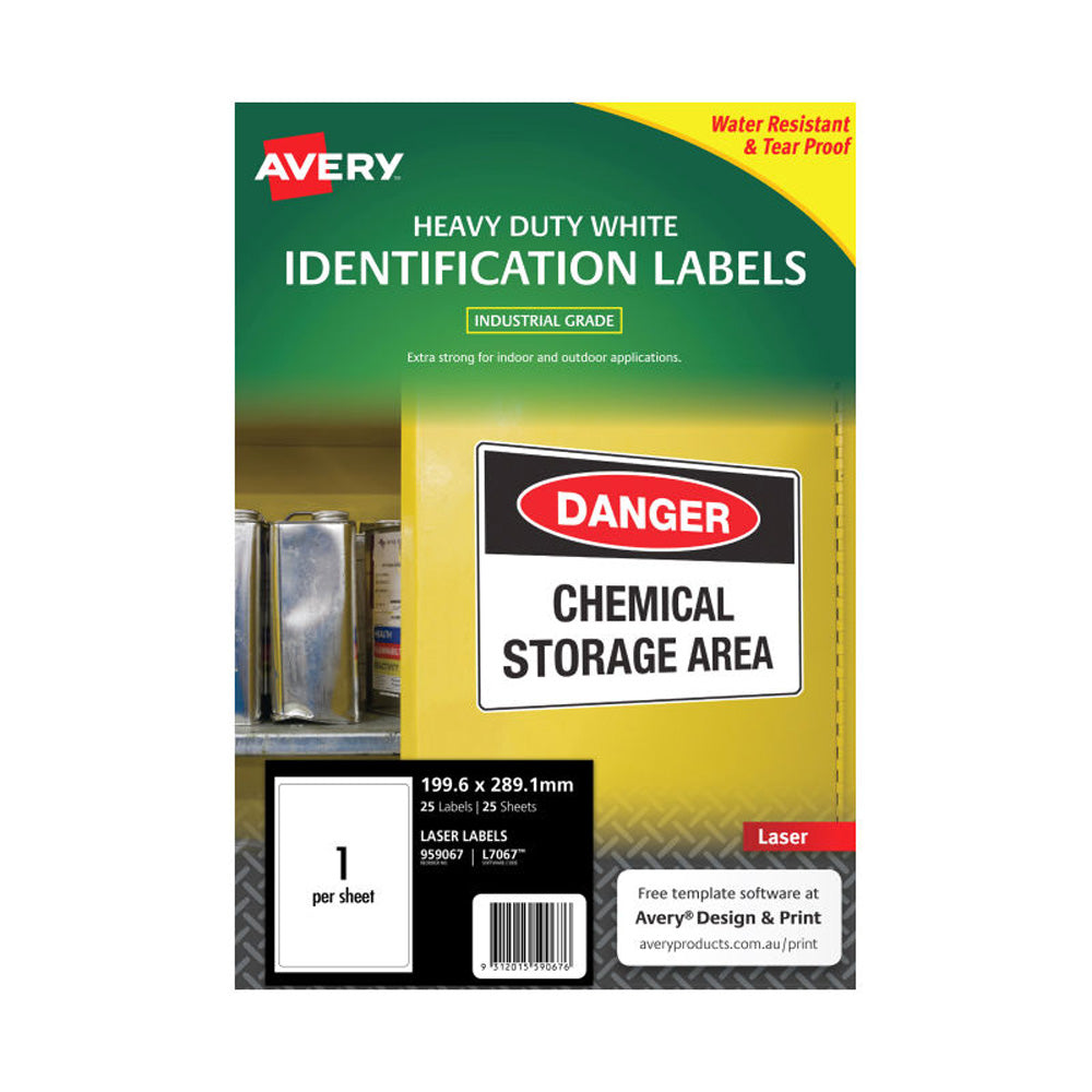 Avery Heavy Duty Laser Etyels 25pk