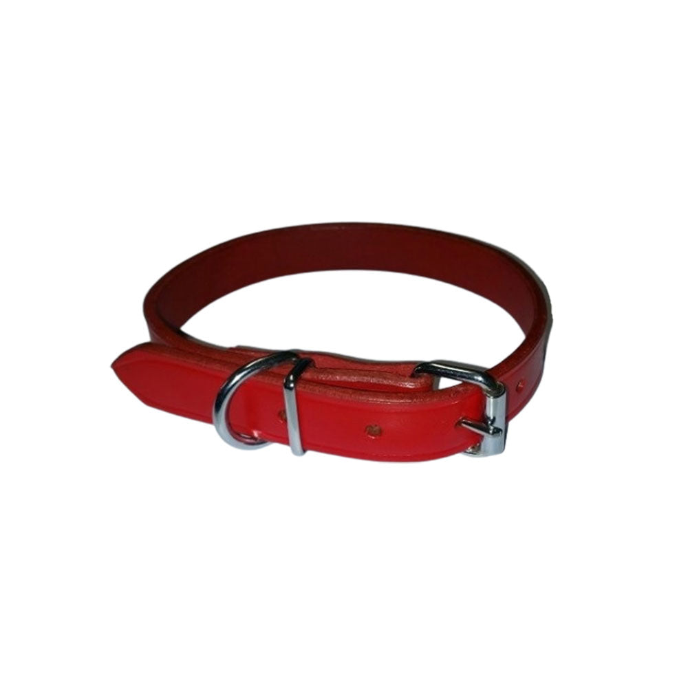 Collier nature en cuir (rouge)