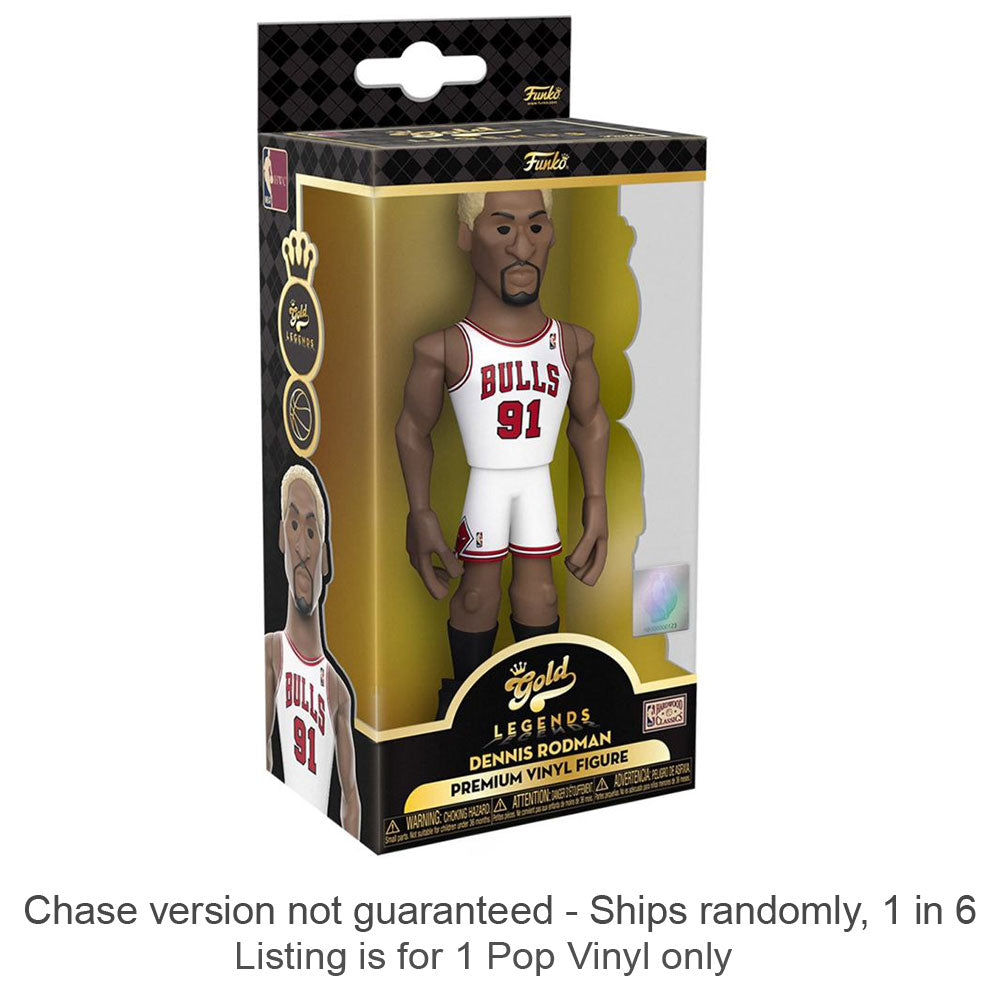 NBA Legends: Dennis Rodman 5" Vinyl Gold Chase Ships 1 in 6