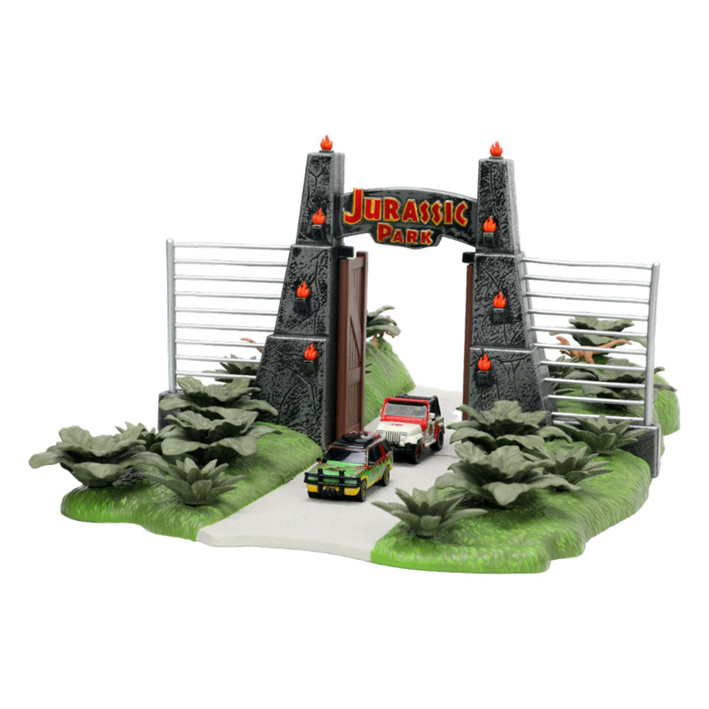 Jurassic Park Nano Scene Diorama with 2 vehicles