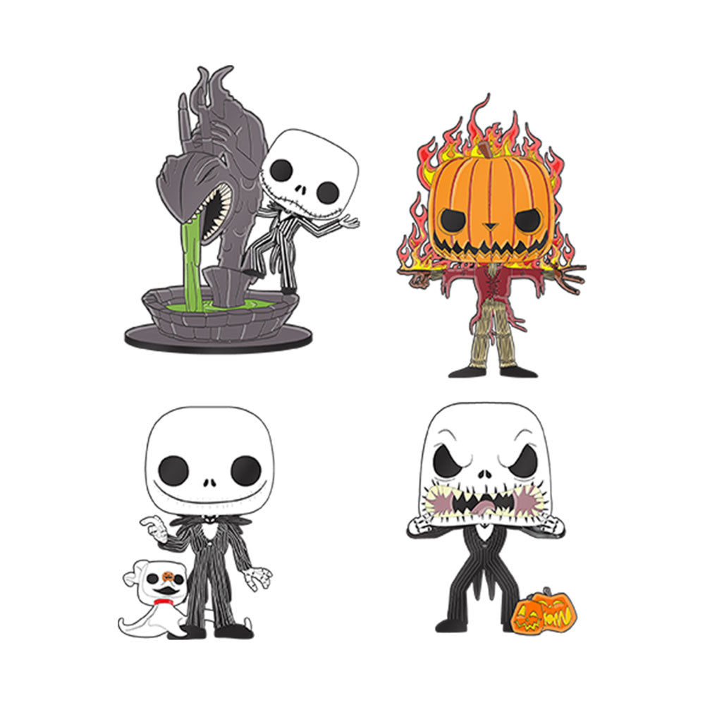 TNBC This is Halloween Jack Enamel Pin 4-Pack