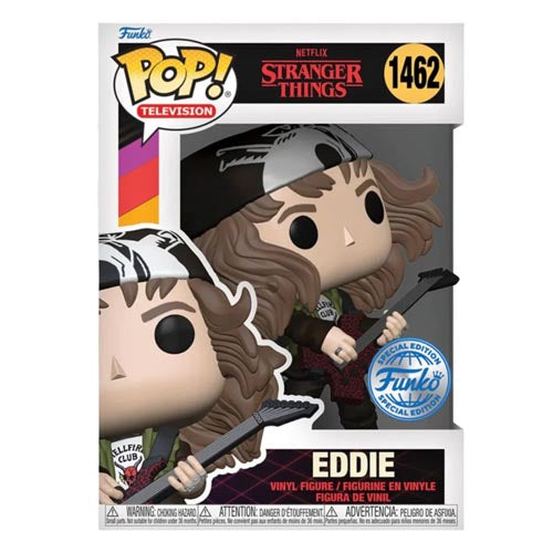 Stranger Things Hunter Eddie w/ Guitar US Ex. Metallic Pop!