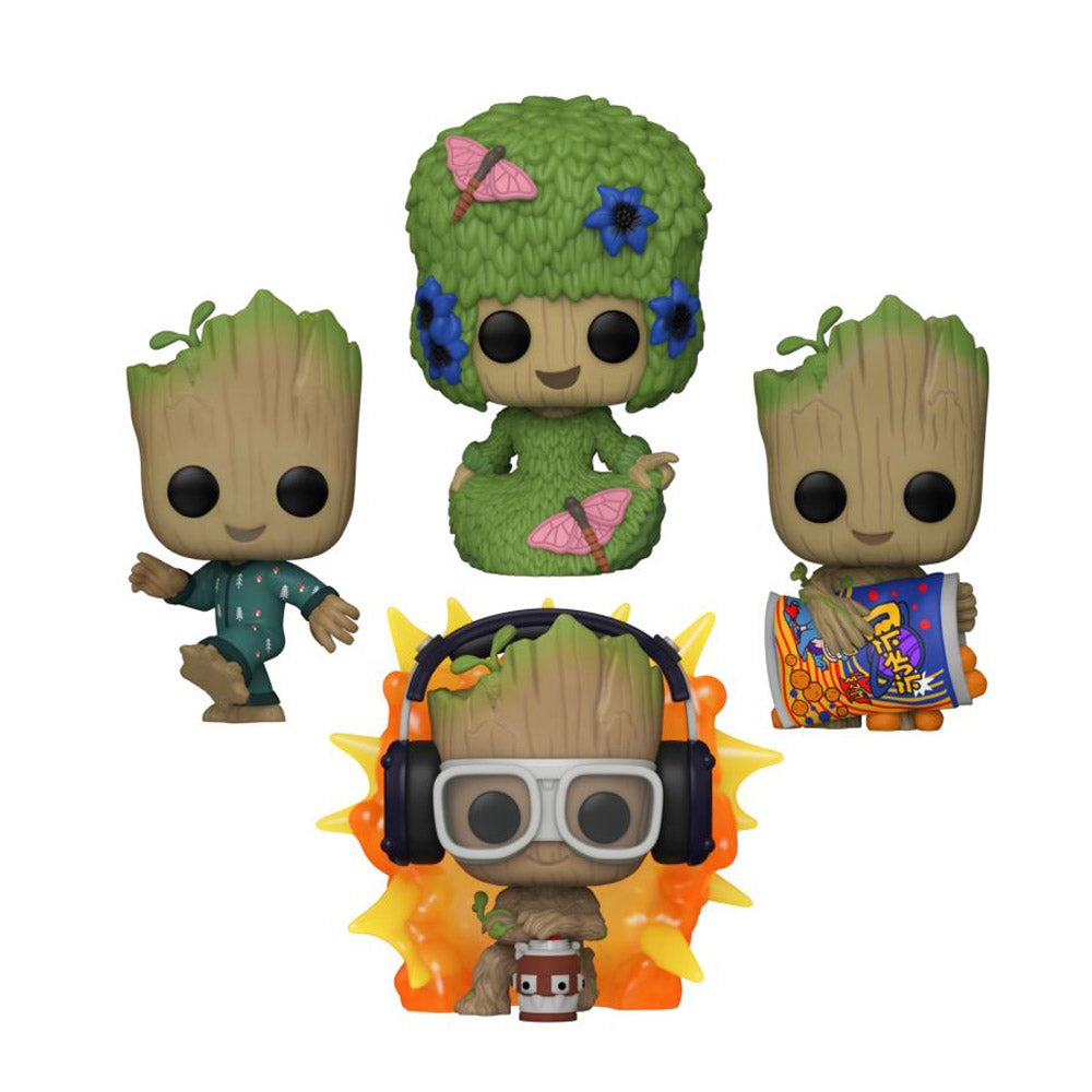 I Am Groot US Exclusive Glow Pop! Vinyl 4-Pack