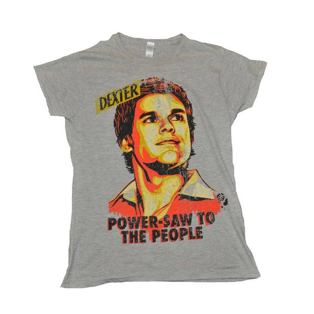 Dexter Power-Saw Grey Marle Female T-shirt