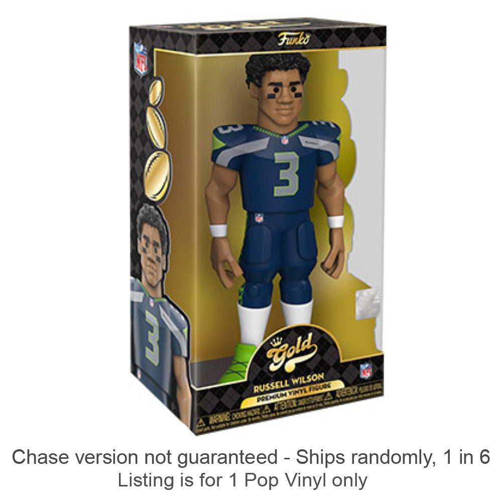 NFL Russel Wilson Vinyl Gold Chase Ships 1 em 6