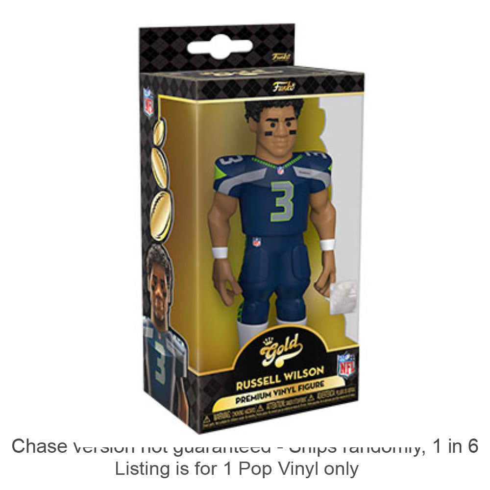 NFL Russel Wilson Vinyl Gold Chase Ships 1 em 6