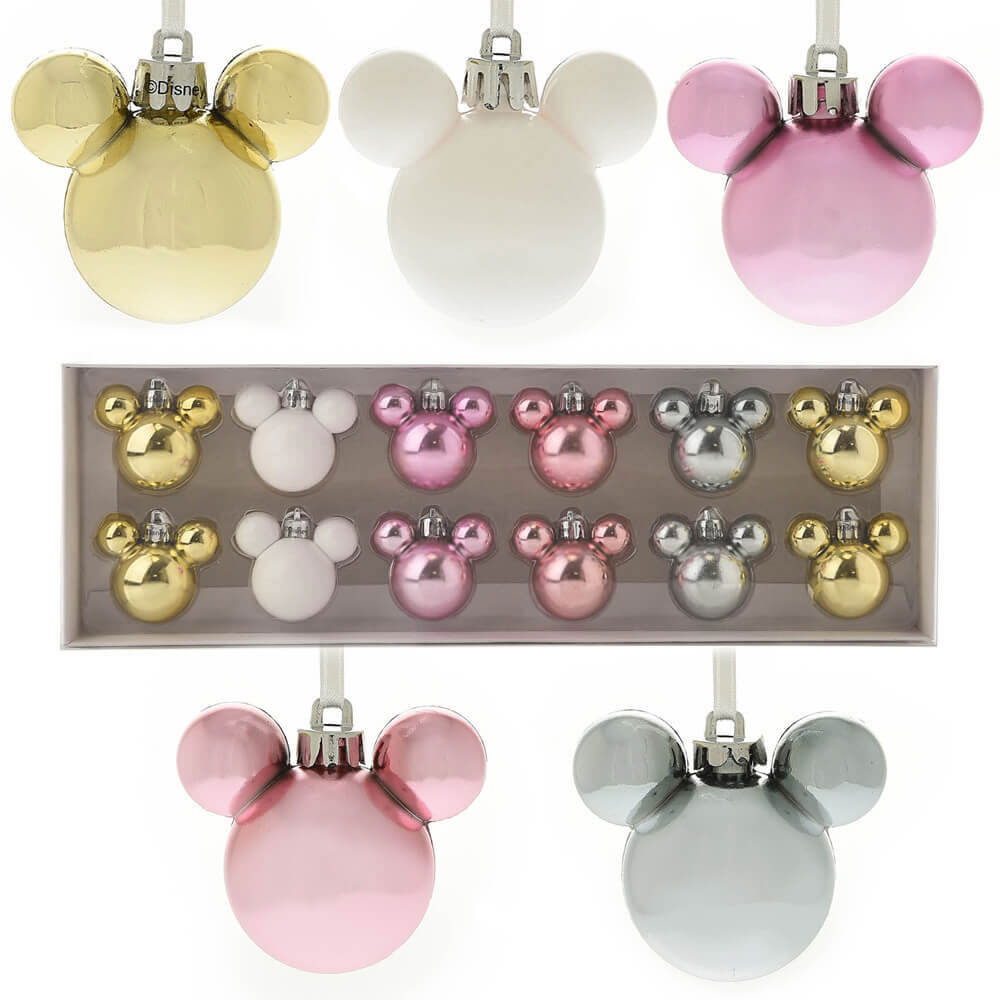 Disney Christmas Mickey Baubles (juego de 12)