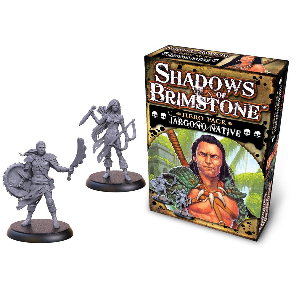  Miniatur-Heldenpaket „Shadows of Brimstone“.