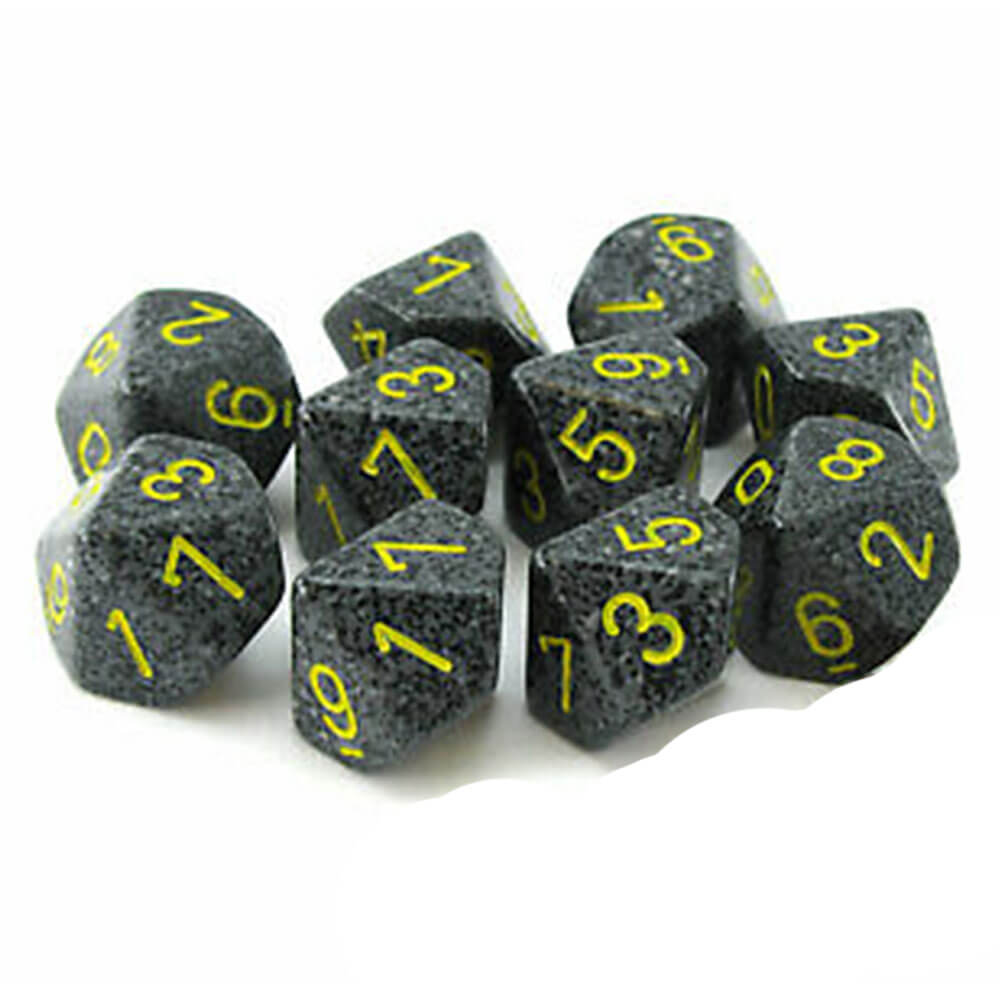 CHESSEX D10 Conjunto poliédrico de 10 mortos