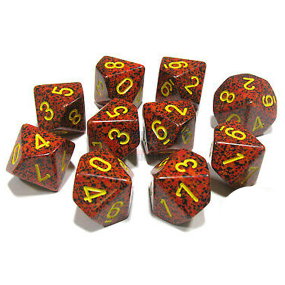 Chessex D10 Polyhedral 10-Die Speckledセット