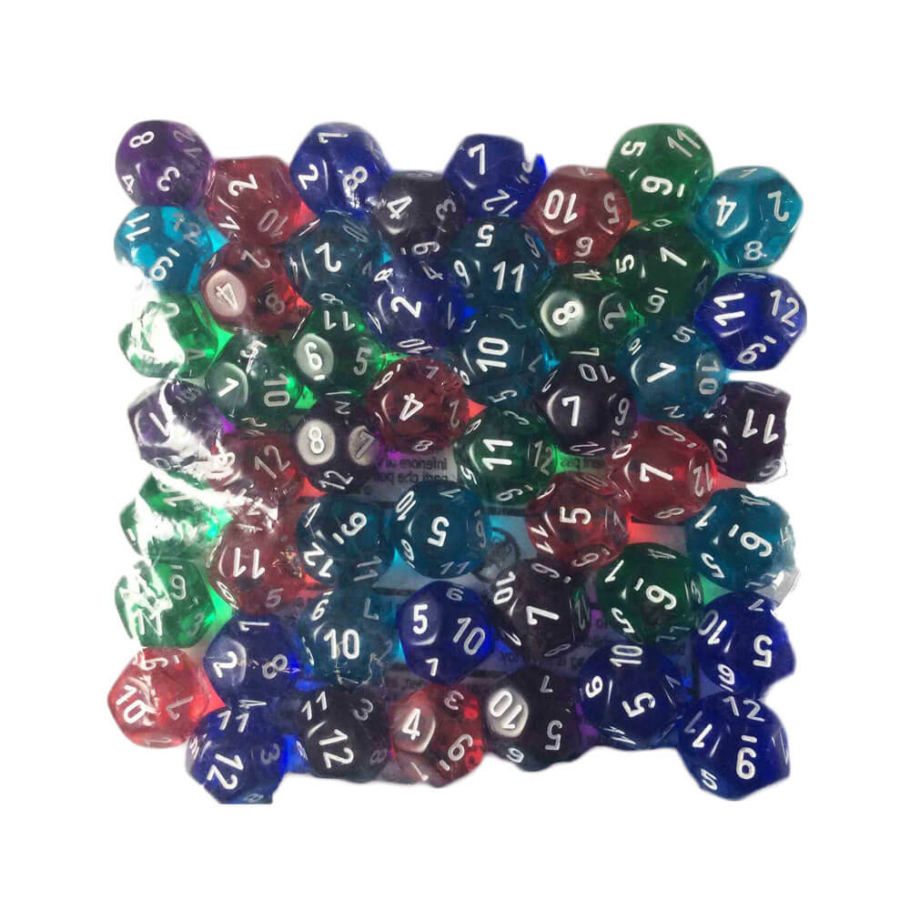  Chessex Großbeutel mit durchscheinenden Würfeln