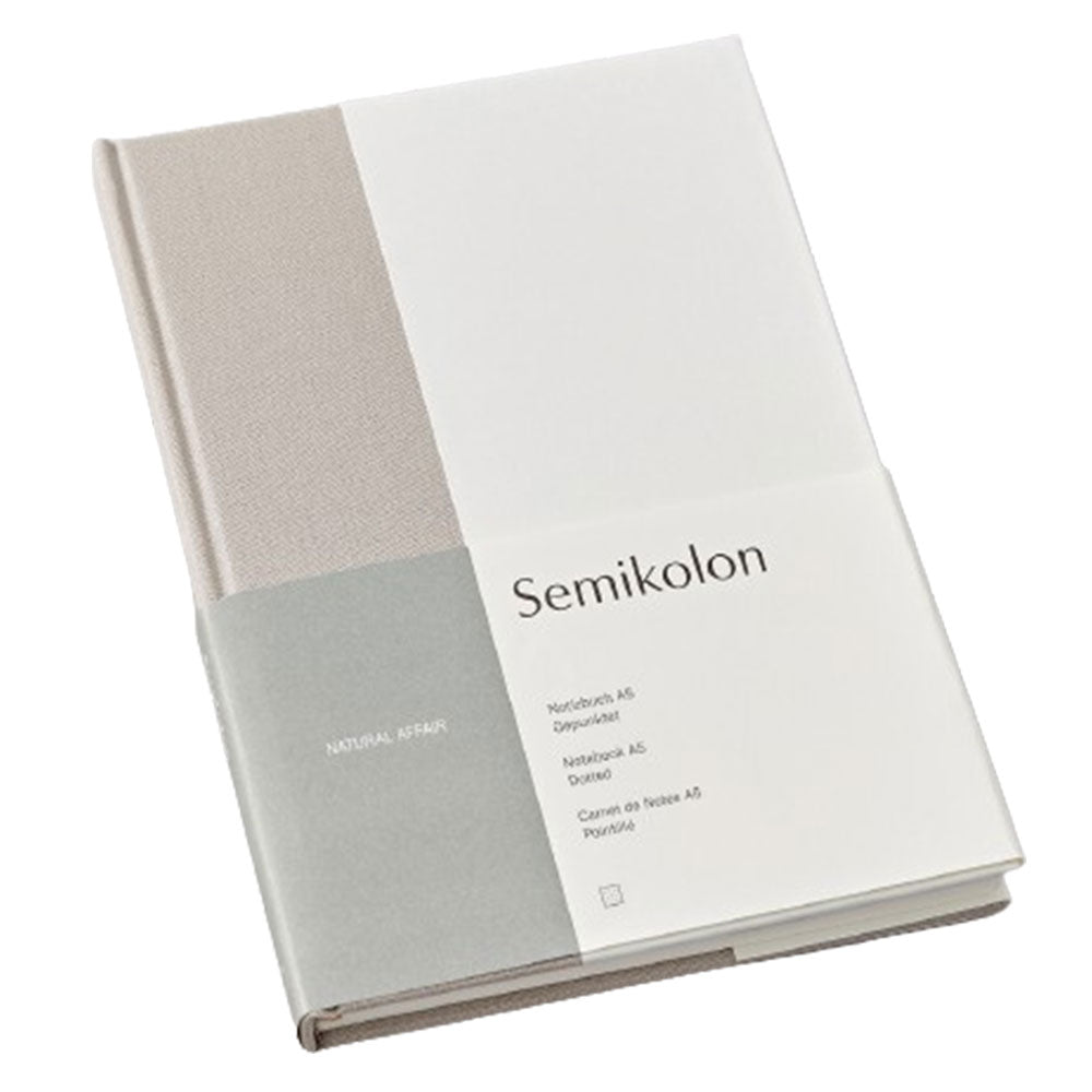 Semikolon prikkede A5 -notebook