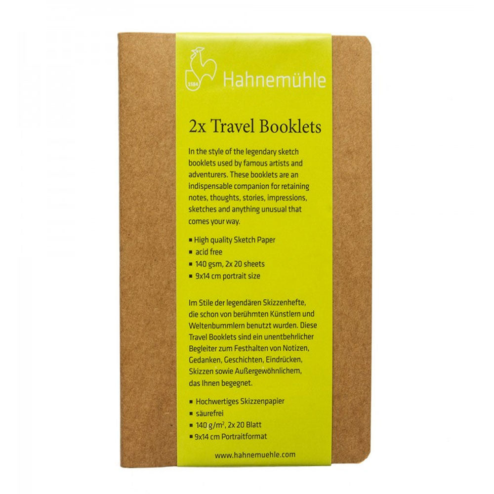 Portrait 20-Sheet Travel Booklet 140gsm 2pk