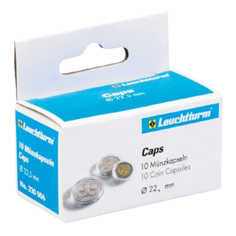 Cápsulas de moeda de Leuchtturm 10pk (do tamanho 20-29)