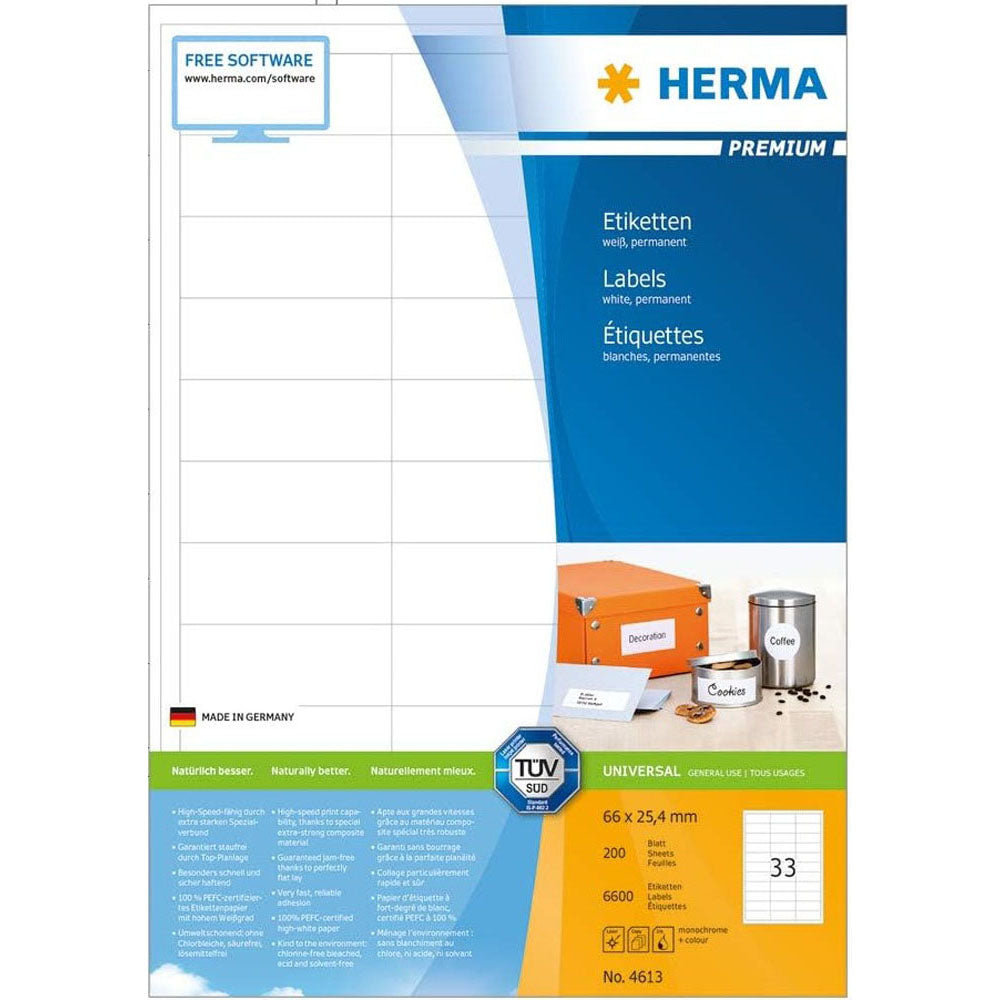 Herma Premium Labels A4 66mm 200 st