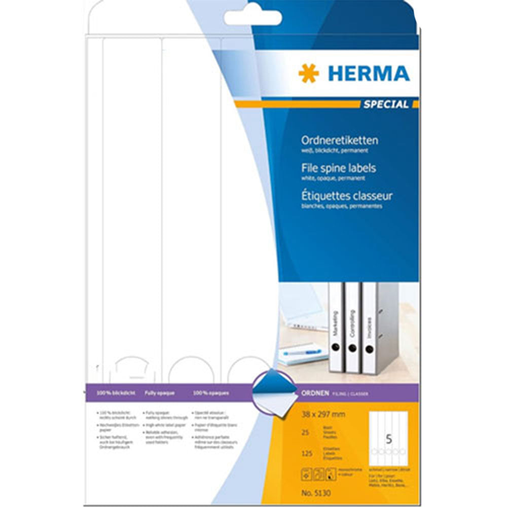 Herma File Spine Labels A4 25pc (vit)