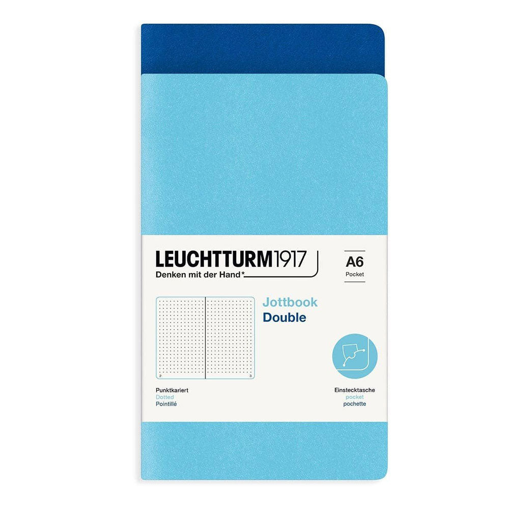 Leuchtturm Twin Pack Jottbook prickade A6