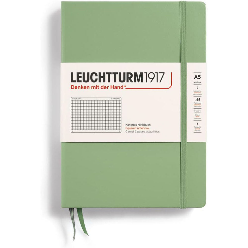 leuchtturmハードカバー四角ノートブックA5（緑）