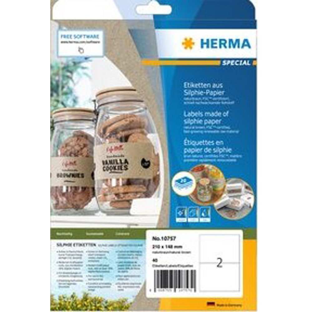 Herma Silphie Paper etykiety A4 20pc (naturalne)