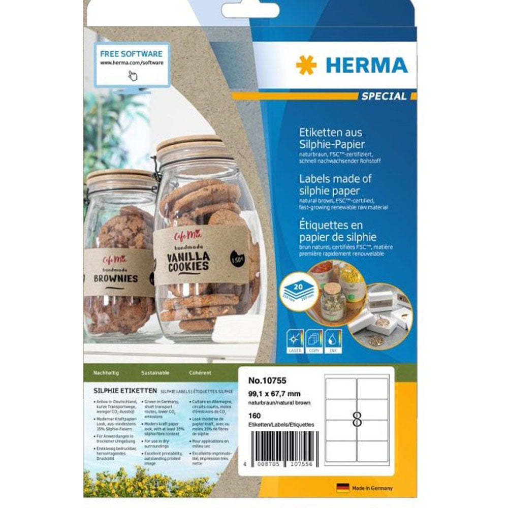 HERMA SILPHIE PAPPER LIKEL A4 20 st (Natural)