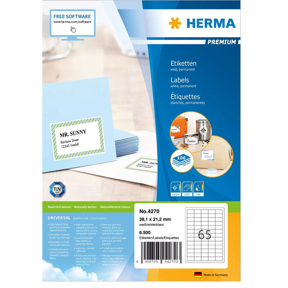 Herma Premium Labels A4 210mm 100 st