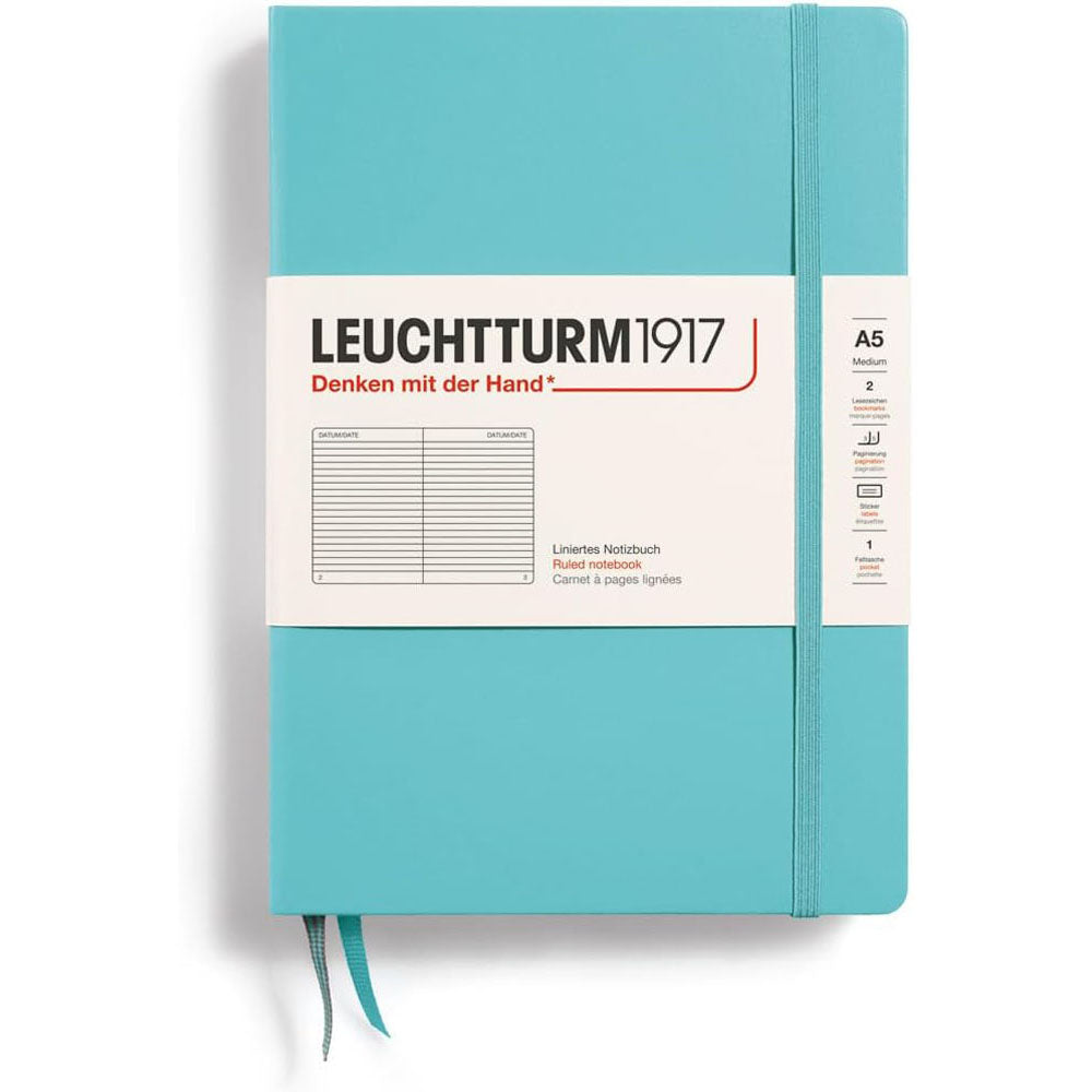 Leuchtturm Hardcover styrede notebook A5 (blå)