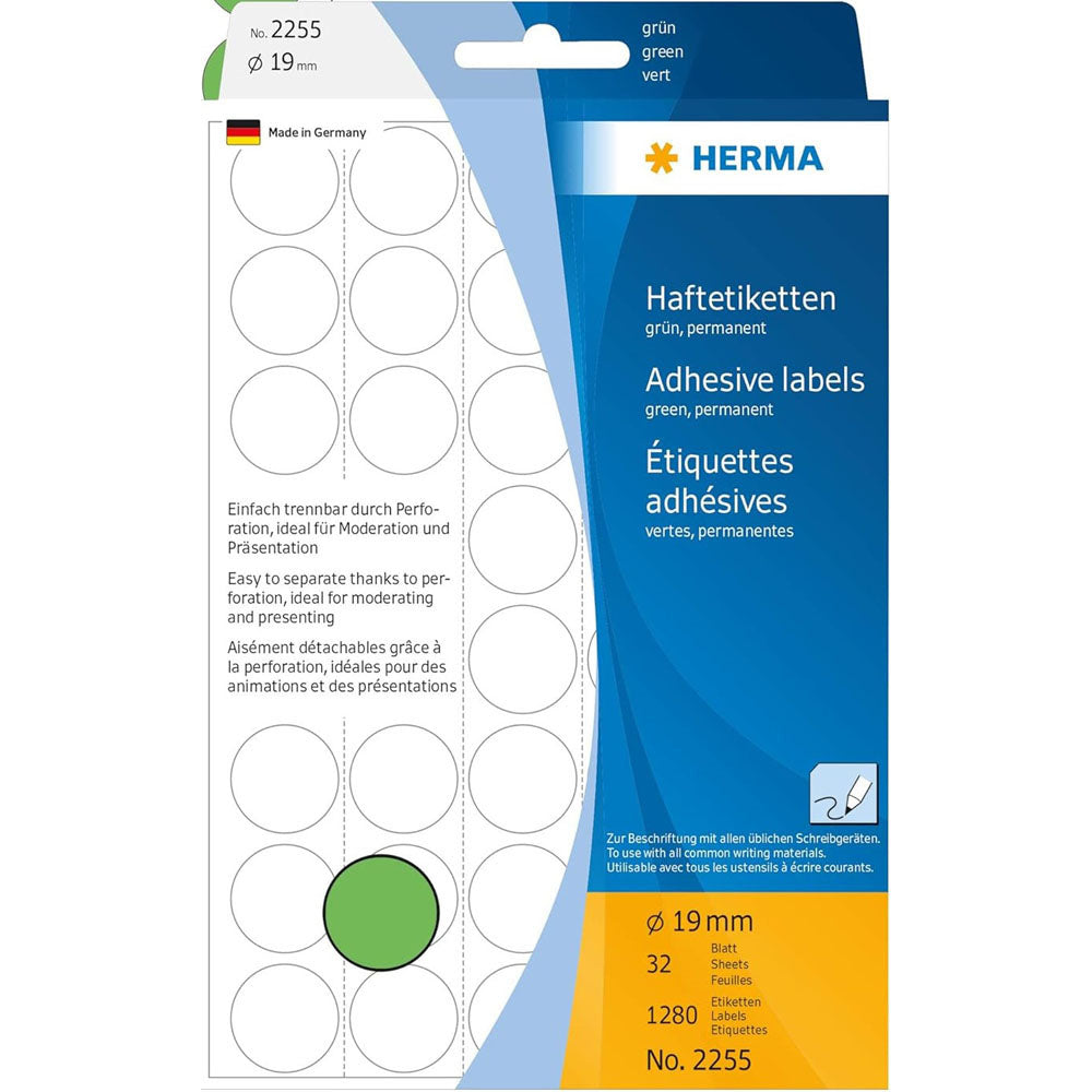 Herma Colored Adhesive Dot Etiketter (Green)