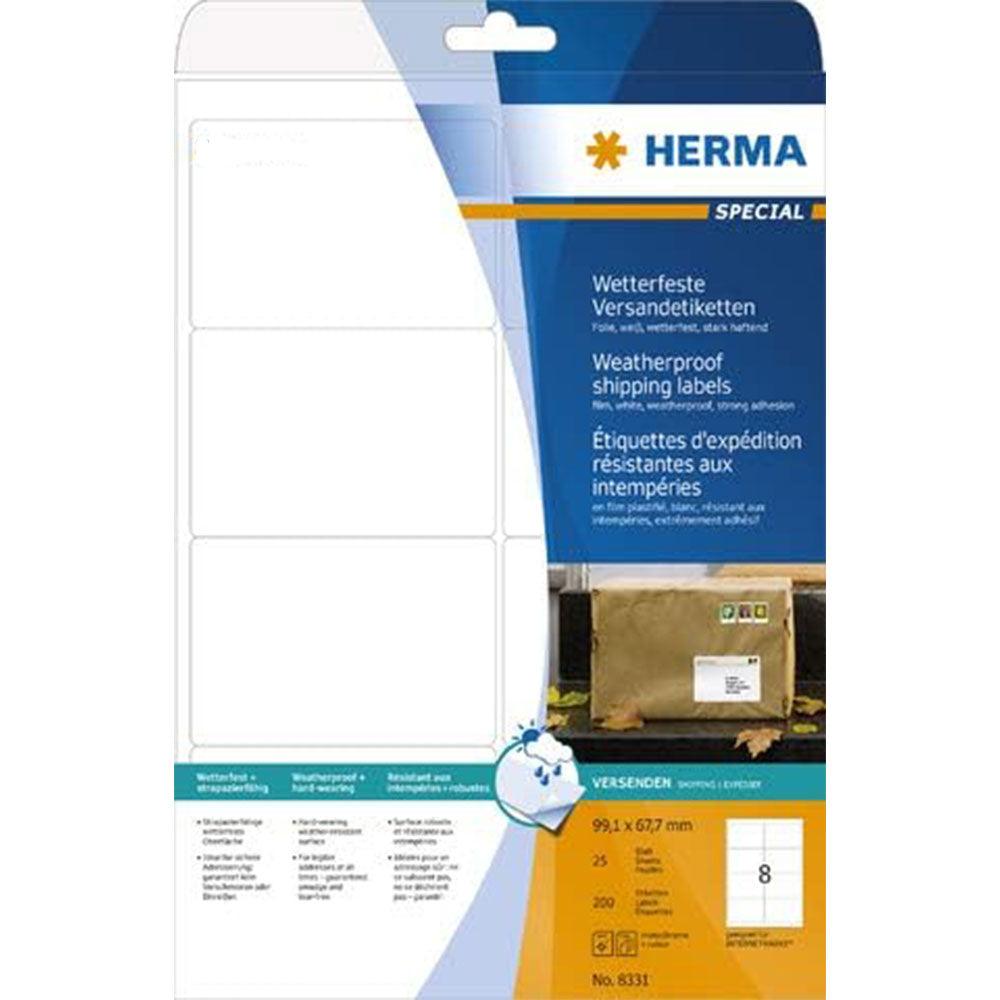 Herma Weatherboof Shipping Labels A4 (White)