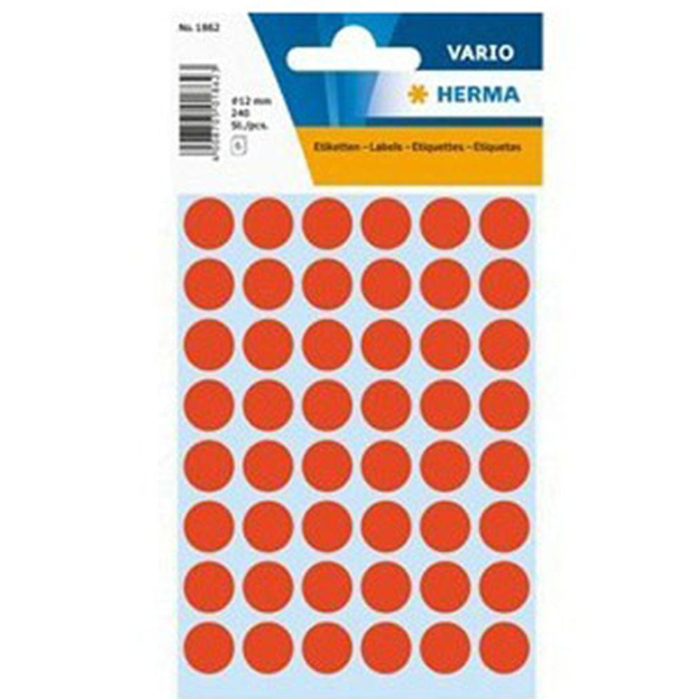 Herma Round Sticker Labels (Red)