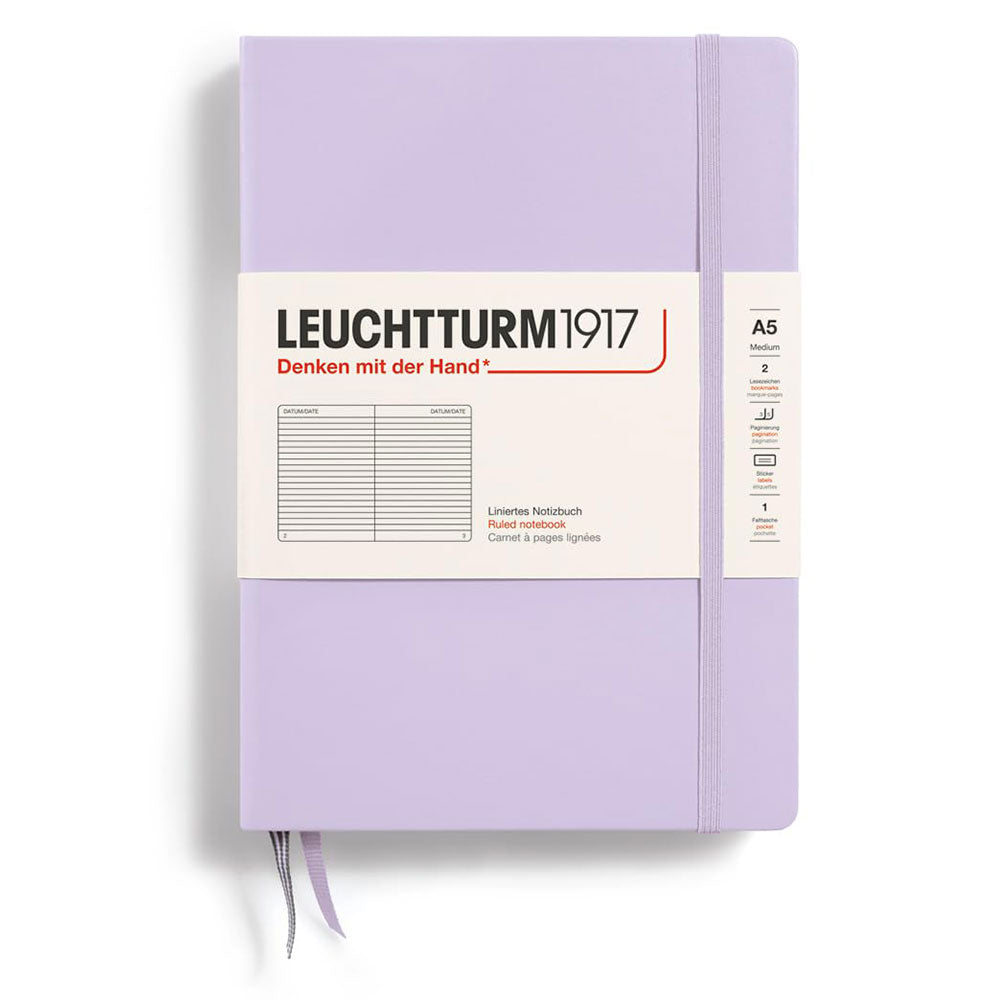 Leuchtturm Hardcover styrede notebook A5