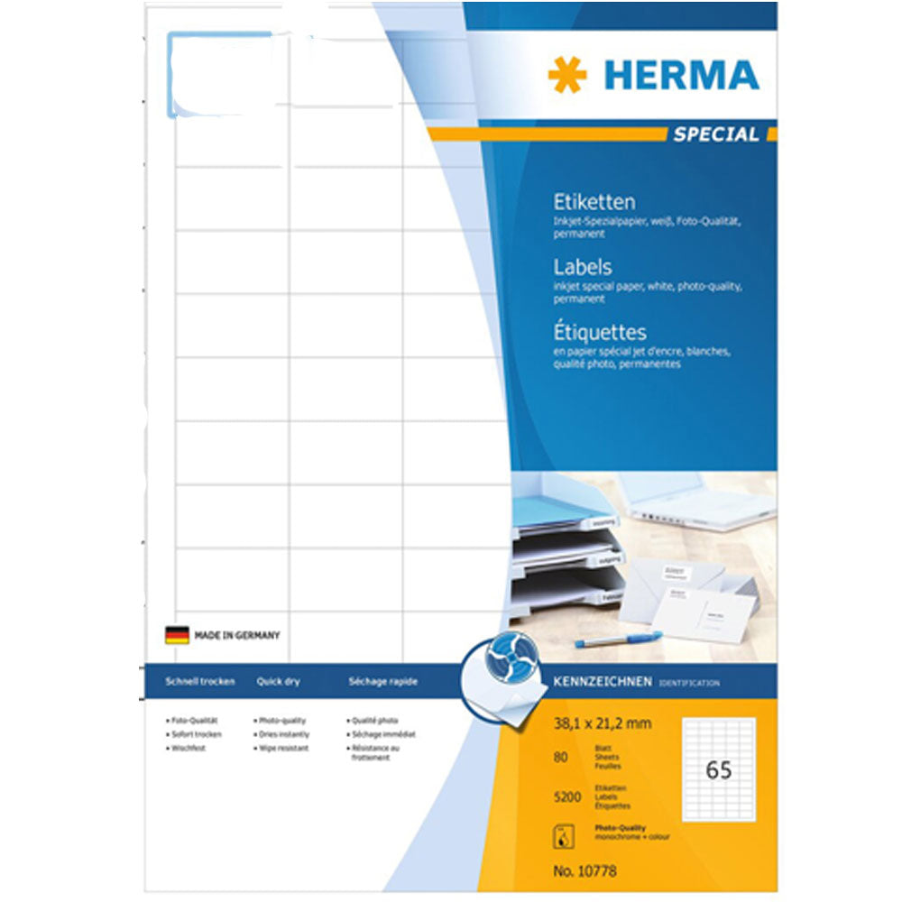 Herma Inkjet etiketter A4 80 st