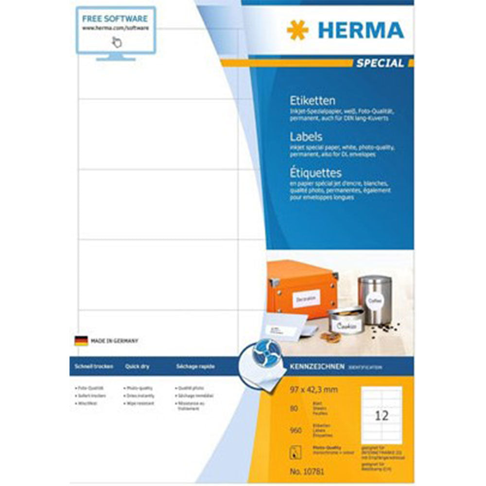 Herma Inkjet Labels A4 80pc