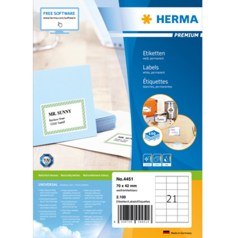 Herma Premium Etyels A4 70 mm 100pc